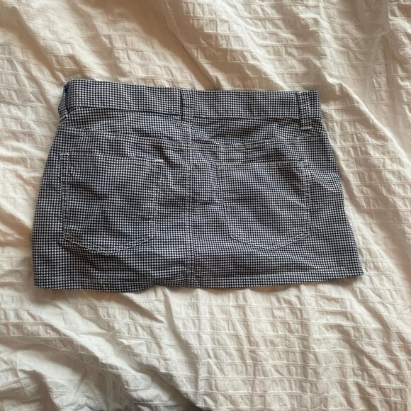 brandy melville gingham dark navy and white - Picture 2 of 3